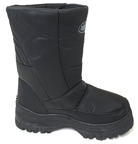 VK-3100CS Men's Snow Boots Winter Boots Cold Weather Water Repellent Nylon Ski Warm Fur Lined Snow Shoes, Black (9 D(M) US, Black) - Thumbnail 3