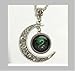 Salazar Slytherin Snake Moon Necklace Glass Art Picture ,Salazar Slytherin Snake Pendant Moon Necklace Glass Art Picture
