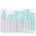 ANREONER 12 Pack Travel Size Toiletries Bottles and Jars Set, TSA Approved Portable Rigid Plastic Travel Containers with Flip Cap Spray Lotion Bottles Travel Case - Transparent