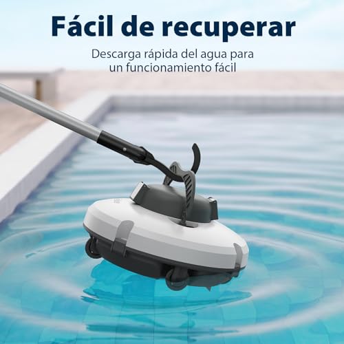Redkey Upgrade S100 Robot Pool Cleaner Without Cable, 200 Minutes of Autonomy, Climbs 18° Slopes, Double Motor, Automatic Stop, Automatic Pool Cleaner for Pools up to 120㎡