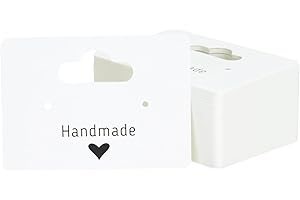 Stud Earring Cards, 100Pcs White Earring Display Holder Cards, Blank Paper Cards with 2 Holes, Jewelry Display Cards for Sell