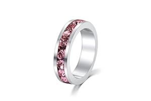 BOSVISION Birthstone Pendant Charm for Necklace - Full Eternity, Stackable, Crystal Birthstone