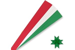 ORIGAMI JOY Red, White, Green Paper Strips for Weaving Projects (Multi Color Packs). Paper Strips for Moravian Stars, German Stars and Froebel Stars. 100 Strips per Pack (1 x 25 inch)