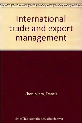 international trade and export management by francis cherunilam