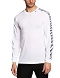 Helly Hansen Men's HH Dry Stripe Crew Top, White, X-Large
