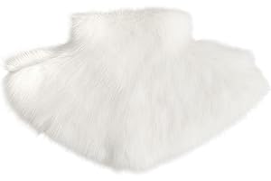 Furry Scarf Collar Bib for Fursuit Cosplay, Fluffy Long Hair Neck Warmer Costume Accessory for Animal Cosplay, Anime, Hallowe