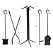 UniFlame 5-Piece Black Wrought Iron Fireplace Tools Set (F-11140)