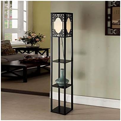 Super bright floor lamp Floor lamp shelf bedside lamp bedroom lamp living room book light bookshelf Suitable for living rooms, offices and bedrooms (color : B)