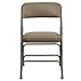 Flash Furniture HERCULES Series Curved Triple Braced & Double Hinged Beige Vinyl Metal Folding Chair