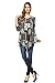 Frumos Womens Tunic for Leggings Round Neck Top Black Comb 2X-Large