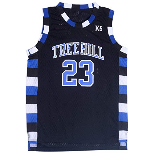 Mens Nathan Scott 23 Ravens Basketball Jersey Stitched Sports Movie Jersey Black (XXL) - Thumbnail 2
