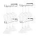 Wallniture Chiraz Wine Glass Rack Wall Mounted Kitchen Organization and Storage Set of 4, 15 Inch Chrome Stemware Holder