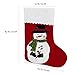 Christmas Holiday Stockings Christmas Hanging Bags 6PCS Red Felt Xmas Tree Decorations Santa Snowman Reindeer Treat Bag