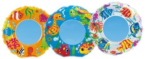 Intex 24" Inflatable Transparent Ring Swim Tube #59242 - Color May Very - 2 Pack