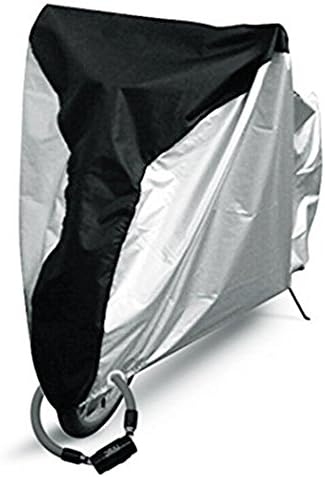 Bike Cover,Muyee 190T Outdoor Waterproof Bicyle Cover Mountanin Bike Roda Bbike (black&sliver, XL)