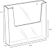 Clear-Ad - Acrylic Wall Mount Brochure Holder 8.5x11 (Pack of 4) - Plastic Hanging Flyer Holders - Adhesive or Wall Mounted File and Magazine Rack - Single Pocket Literature Display Box - LHW-M161