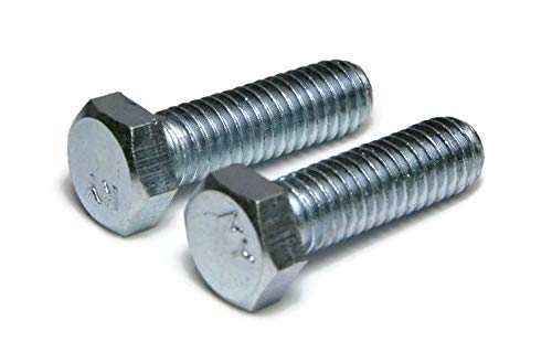 Hex Cap Screws Grade 2 Hex Bolt Zinc Plated - 1/4''- 20 x 1/2'' FT - Packing Quantity - 100 - Quality Assurance from JumpingBolt