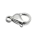 Valyria 20pcs Silver Tone Stainless Steel Lobster Clasps Jewelry Findings 11mm x7mm