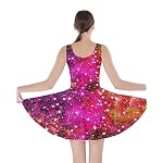 CowCow-Womens-Starry-Night-Sky-Moon-Stars-Space-Constellations-Planets-Mrs-Frizzle-Skater-Dress-XS-5XL