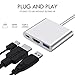 NAGFAK USB C to HDMI Multiport Adapter USB 3.1 to HDMI 4K Video Converter/USB 3.0 hub Port PD Quick Charging Port with Large Projection for 2015/16/17/18 MacBook/MacBook Pro