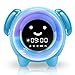 KNGUVTH Kids Alarm Clock, Updated Version Sleep Training Kids Clock with 7 Changing Colors Teach Girls Boys Time to Wake up, 6 Alarm Rings, NAP Timer, Rechargeable Battery USB Charging Clock (Blue)