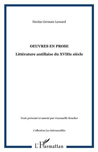 Oeuvre en prose