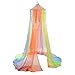 Constructive Playthings Rainbow Retreat Kids Canopy,Decorative, Fun Space Hanging Bed Canopy for Bedrooms, Optimize Classroom Space or Play Space, Mesh Netting, Built In Loop, Easy Assembly, All Ages