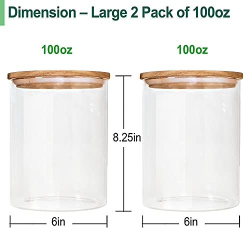 Urban Green Glass Jars with Airtight Lids, Airtight Glass Canisters set