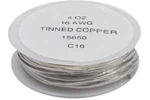 RAINBOW ART GLASS 16 Gauge Solderable Tinned Copper Wire 4oz.Spool for Glass Art & Other Crafts
