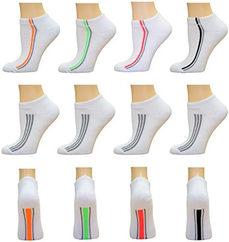 AirStep Women's No Show Low-Cut Athletic Socks with Cushion Sole - 12 Pair White,Sock: 9-11 / Shoe: 4-10