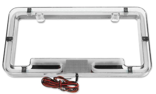 PlasmaGlow 10125 White Neon License Plate Frame