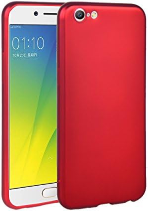 Oppo A57 Case, COOLKE Ultra Light Shell Coated Non Slip matte surface Gel soft TPU Case Cover for Oppo A57 - Red