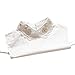Shinywear Womens White Pearl Half Shirt Blouse Collar Lace Embroidered False Collar