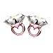 STOBOK 2pcs diamond ring balloons ring shape foil balloons romantic wedding bridal shower anniversary engagement party decoration - large size (rose gold)