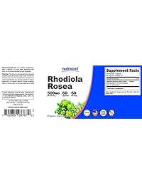 Nutricost Rhodiola Rosea 500 mg, 120 °Cápsulas – sin gluten y sin OMG Rhodiola Rosea Suplemento, 1