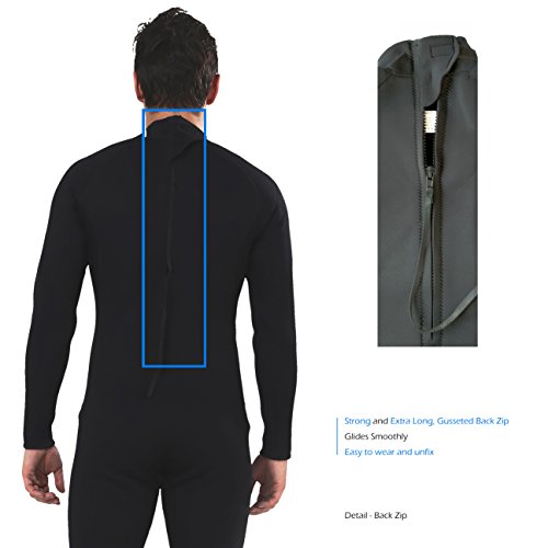 image for Dark Lightning Mens 3mm Full Suit Wetsuit for Scuba Diving, Snorkeling