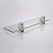 KES 14-Inch Bathroom Tempered Glass Shelf 8MM-Thick Wall Mount Rectangular, Brushed Nickel Bracket, BGS3202S35-2