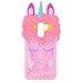 Quicksand Unicorn Case for Samsung Galaxy S9 Plus,Soft Cute Silicone 3D Cartoon Animal Cover, Mulafnxal Shockproof Cases,Kids Girls Bling Glitter Rubber Kawaii Character Protector for Samsung S9Plus +