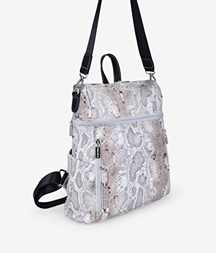 BOSANOVA Mochila confeccionada en Canvas Efecto Serpiente con Dos Bolsillos Frontales y Dos Laterales. Asa de Mano, asa… BOSANOVA Mochila confeccionada en Canvas Efecto Serpiente con Dos Bolsillos Frontales y Dos Laterales. Asa de Mano, asa… - Imagen 7
