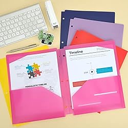 EOOUT 10 Pack Binder Folders 2 Pocket File Folders