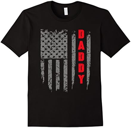 Men's Daddy Flag America T-Shirt Medium Black