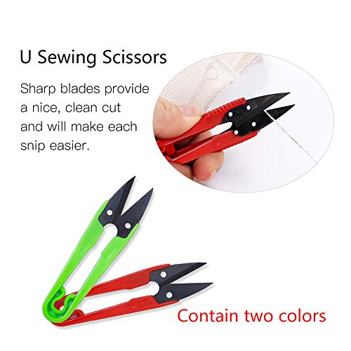 U Sewing Scissors Clippers,MIUSIE 12 PCS Mini Small Snips Trimming Nipper,Mini Sewing Scissors,Embroidery Thrum Yarn Fishing Thread Beading Cutter for Sewing