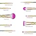 Qivange Unicorn Makeup Brushes, Colorful Rainbow Foundation Eyeshadow Highlighter Brush Professional Makeup Brush Set(10 Pieces)