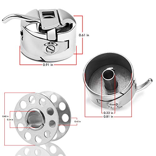 Addicted DEPO Bobbin Case and 5PCS Metal Sewing Bobbins Suitable for Most Domestic Sewing Machines 15, 15A Class - Thumbnail 2
