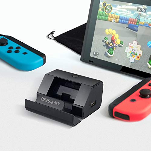 Nintendo Switch Dock, BRHLAMV Portable Replacement for Nintendo TV Dock Station with HDMI, USB 3.0, 2USB 2.0 and Charging Ports