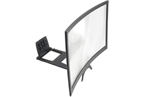 DIYEAH Curved Mobile Tv Screen Magnifier Phone Display Amplifier Viewing Angle for Desk Use