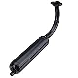 Ambienceo 49cc 50cc 66cc 80cc 2 Stroke Petrol Gas Engine Motor Motorized Bicycles Bike Muffler Exhaust Pipe (Black)