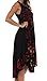 Sakkas B900 Batik Moon and Stars Caftan Tank Dress / Cover Up - Black / Red - One Size