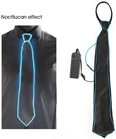 Tearcam LED Light Up Neck Tie, Men's Necktie Perfect for Christmas Halloween New Years Music Festival Rave Party