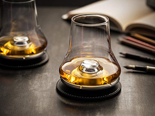 Peugeot 266097 Impitoyable Whisky Tasting Set. Includes Cordial Glass and Chilling Base